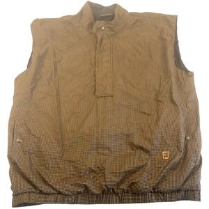 DryJoys by FootJoy Men's Houndstooth Pullover 1/4 Snap Vest Size L